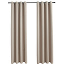 vidaXL 2 db bézs sötétítőfüggöny fémgyűrűkkel 140 x 245 cm