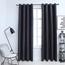 vidaXL 2 db antracitszürke sötétítőfüggöny fémgyűrűkkel 140 x 225 cm