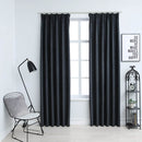 vidaXL 2 db antracitszürke sötétítőfüggöny kampókkal 140 x 225 cm