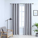 vidaXL 2 db szürke sötétítőfüggöny fémgyűrűkkel 140 x 175 cm