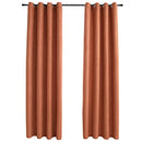 vidaXL 2 db rozsdavörös sötétítőfüggöny fémgyűrűkkel 140 x 175 cm