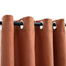 vidaXL 2 db rozsdavörös sötétítőfüggöny fémgyűrűkkel 140 x 245 cm