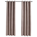 vidaXL 2 db tópszínű sötétítőfüggöny fémgyűrűkkel 140 x 175 cm