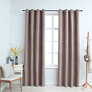 vidaXL 2 db tópszínű sötétítőfüggöny fémgyűrűkkel 140 x 225 cm
