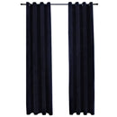 vidaXL 2 db fekete bársony sötétítőfüggöny gyűrűkkel 140 x 175 cm