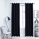 vidaXL 2 db fekete bársony sötétítőfüggöny gyűrűkkel 140 x 175 cm