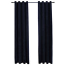 vidaXL 2 db fekete bársony sötétítőfüggöny gyűrűkkel 140 x 225 cm