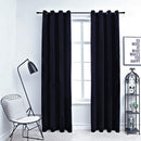 vidaXL 2 db fekete bársony sötétítőfüggöny gyűrűkkel 140 x 225 cm