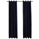 vidaXL 2 db fekete bársony sötétítőfüggöny gyűrűkkel 140 x 245 cm