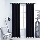 vidaXL 2 db fekete bársony sötétítőfüggöny gyűrűkkel 140 x 245 cm
