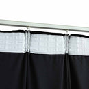 vidaXL fekete bársony sötétítőfüggöny kampókkal 290 x 245 cm