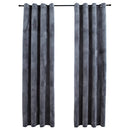 vidaXL 2 db antracit bársony sötétítőfüggöny gyűrűkkel 140 x 175 cm