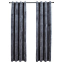 vidaXL 2 db antracit bársony sötétítőfüggöny gyűrűkkel 140 x 255 cm