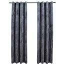vidaXL 2 db antracit bársony sötétítőfüggöny gyűrűkkel 140 x 245 cm