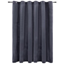 vidaXL antracitszürke bársony sötétítőfüggöny fémkarikákkal 290x245 cm