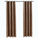 vidaXL 2 db bézs bársony sötétítőfüggöny gyűrűkkel 140 x 225 cm