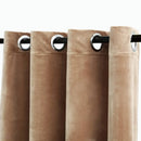 vidaXL 2 db bézs bársony sötétítőfüggöny gyűrűkkel 140 x 225 cm