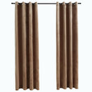 vidaXL 2 db bézs bársony sötétítőfüggöny gyűrűkkel 140 x 245 cm