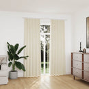 vidaXL 2 db krémszínű bársony sötétítőfüggöny kampókkal 140 x 225 cm