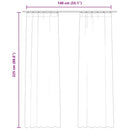 vidaXL 2 db antik rózsaszín sötétítőfüggöny kampókkal 140 x 225 cm