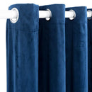 vidaXL sötétkék bársony sötétítőfüggöny fémkarikákkal 290 x 245 cm