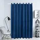 vidaXL sötétkék bársony sötétítőfüggöny fémkarikákkal 290 x 245 cm