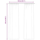 vidaXL 2 db sötétkék bársony sötétítőfüggöny kampókkal 140 x 245 cm