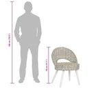 vidaXL fehér kubu rattan kanapészék