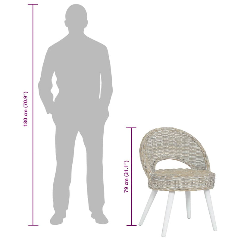 vidaXL fehér kubu rattan kanapészék