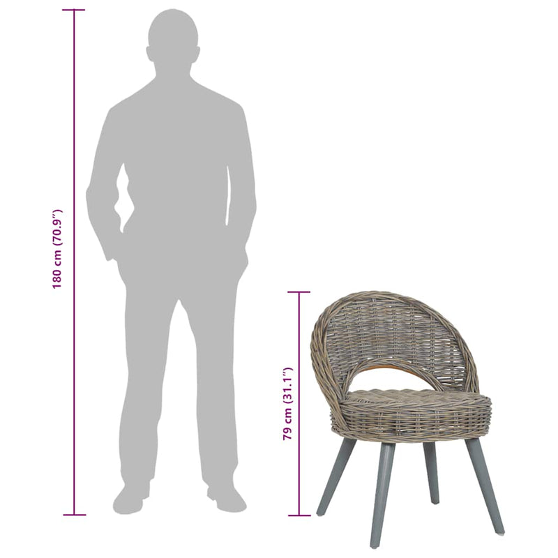 vidaXL szürke kubu rattan kanapészék