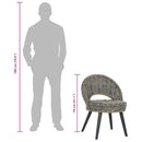 vidaXL fekete kubu rattan kanapészék