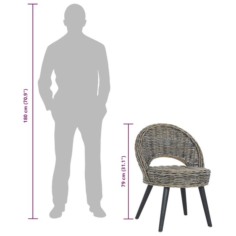 vidaXL fekete kubu rattan kanapészék