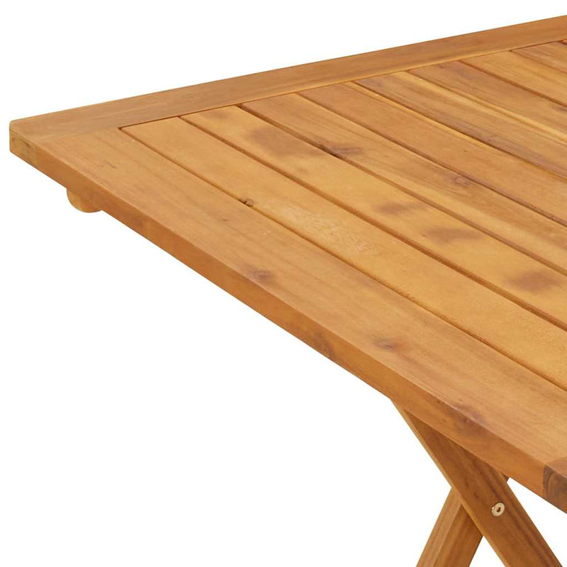 vidaXL tömör akácfa összecsukható kerti asztal 70 x 70 x 75 cm