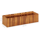 vidaXL tömör akácfa kerti magaságyás 100 x 30 x 25 cm