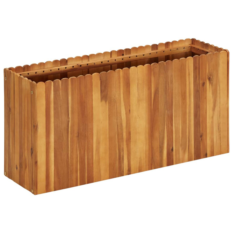 vidaXL tömör akácfa kerti magaságyás 100 x 30 x 50 cm