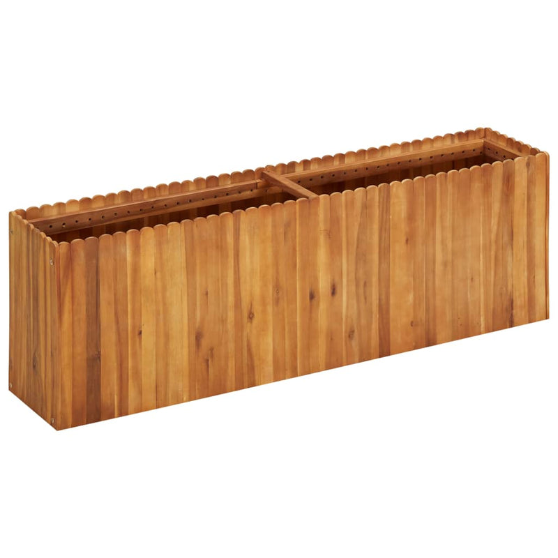 vidaXL tömör akácfa kerti magaságyás 150 x 30 x 50 cm