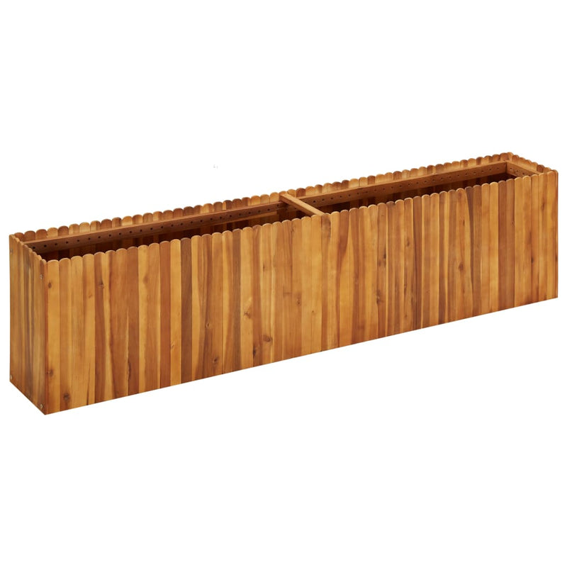vidaXL tömör akácfa kerti magaságyás 200 x 30 x 50 cm