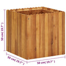 vidaXL tömör akácfa kerti magaságyás 50 x 50 x 50 cm