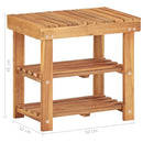 vidaXL tömör akácfa cipőtartó 50 x 32 x 45 cm