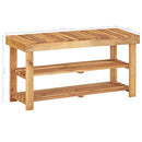 vidaXL tömör akácfa cipőtartó 90 x 32 x 46 cm
