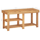 vidaXL tömör akácfa cipőtartó 90 x 32 x 46 cm