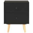 vidaXL 2 darab fekete tömör fenyőfa éjjeliszekrény  40 x 30 x 50 cm