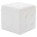 vidaXL 2 db fehér műbőr puff 30x30x30 cm