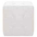 vidaXL 2 db fehér műbőr puff 30x30x30 cm