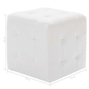 vidaXL 2 db fehér műbőr puff 30x30x30 cm