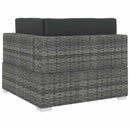 vidaXL 1 db szürke polyrattan moduláris sarokfotel párnákkal