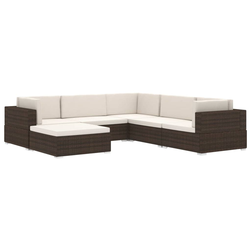 vidaXL 1 db fekete polyrattan moduláris sarokfotel párnákkal