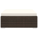 vidaXL 1 db barna polyrattan moduláris lábtartó párnával