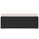 vidaXL 1 db fekete polyrattan moduláris lábtartó párnával
