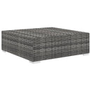 vidaXL 1 db szürke polyrattan moduláris lábtartó párnával